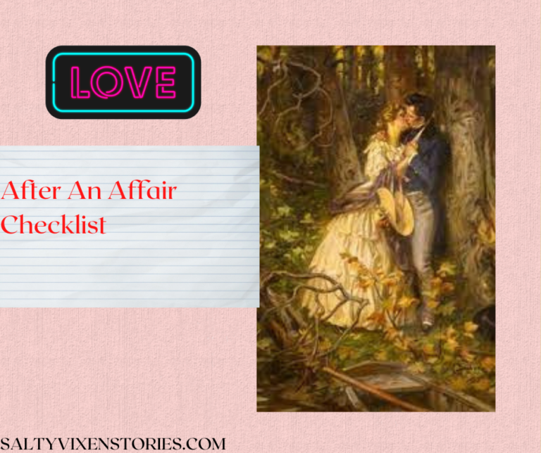 After An Affair Checklist