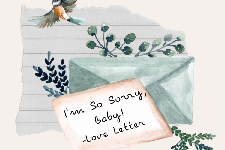 I am so sorry love letter example idea