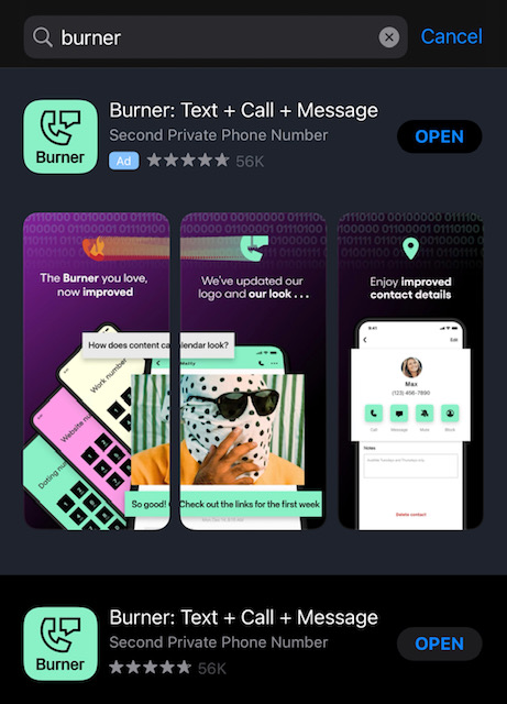 burner app 2022 review