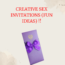 creative sex invitations ideas