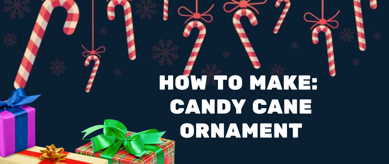 how to make a candy cane ornament easy craft