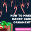 how to make a candy cane ornament easy craft
