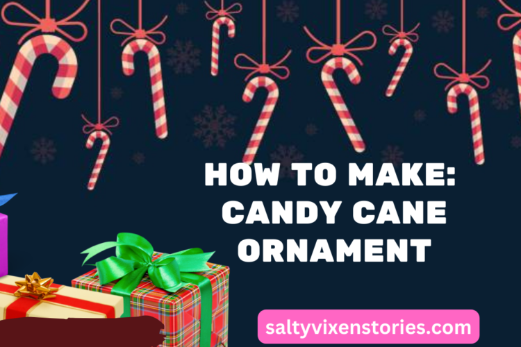 how to make a candy cane ornament easy craft