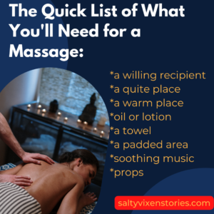 what you need for a massage salty vixen