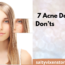 7 Acne Dos and Donts