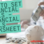How To Set Financial Goals Financial Goals Worksheet