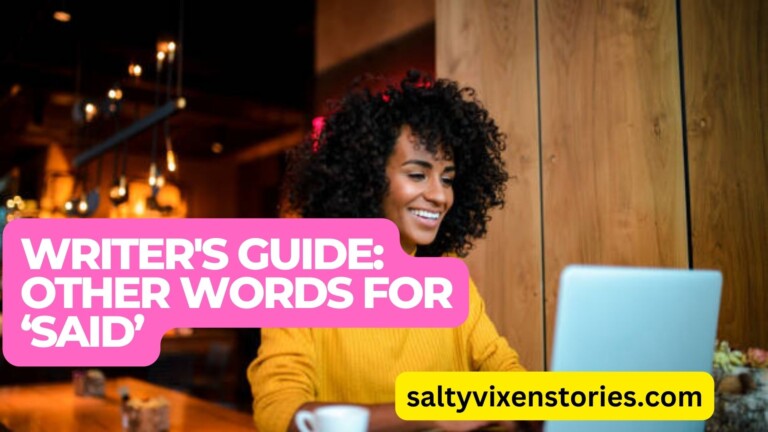 Writer’s Guide:Other words for ‘said’