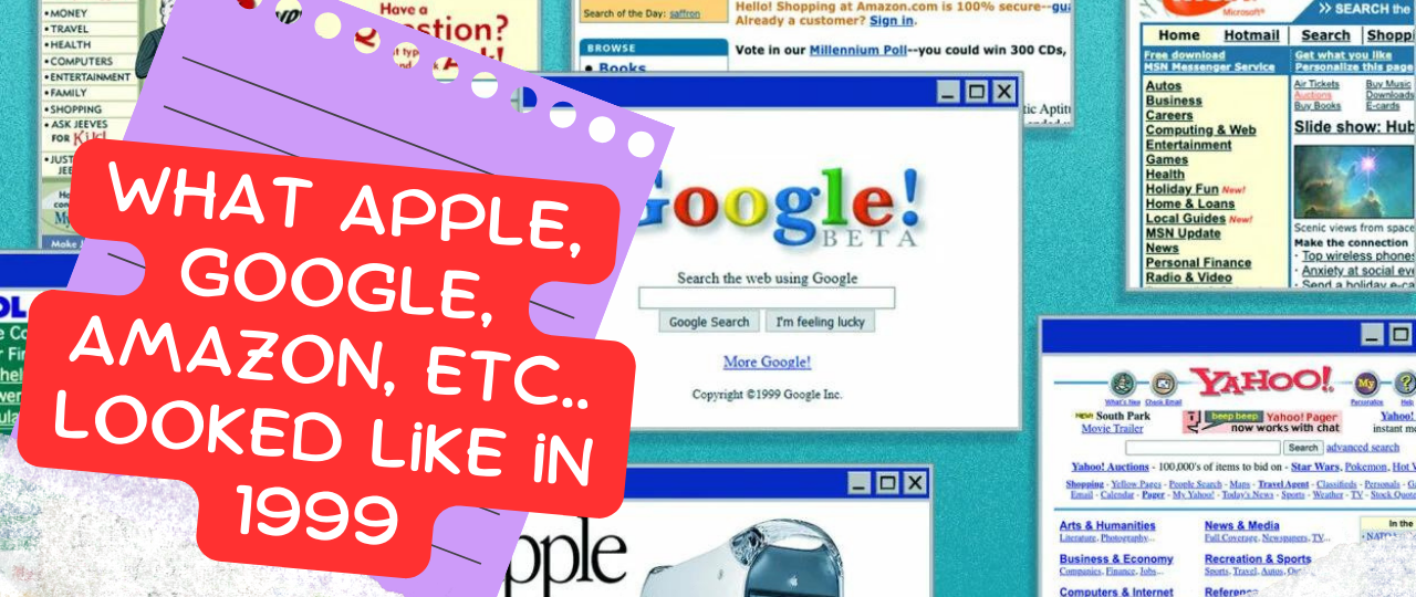 What Apple Google Amazon etc. looked like in 1999
