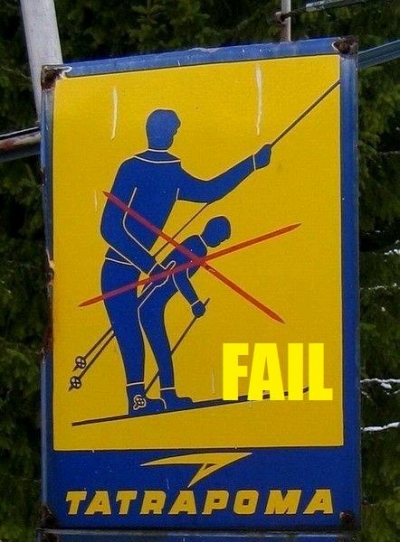 ski lift warning