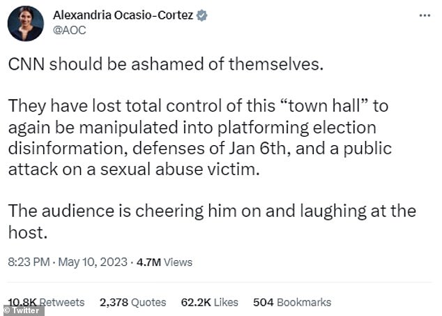 AOC on Trump May 2023