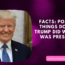 Facts Positive Things Donald Trump did when he was President