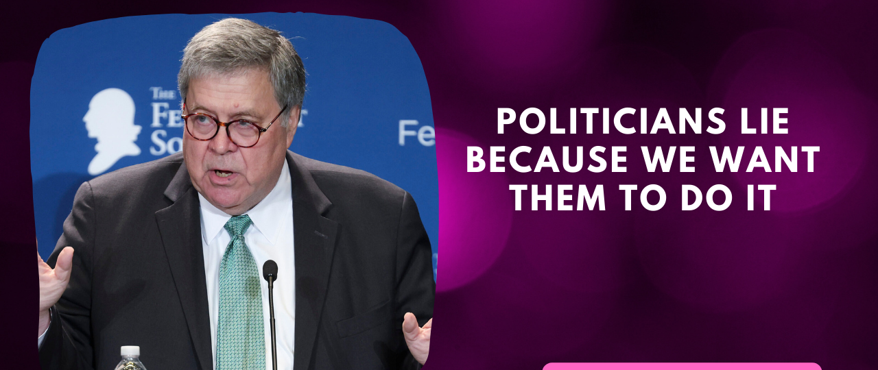 Politicians lie because we want them to do it