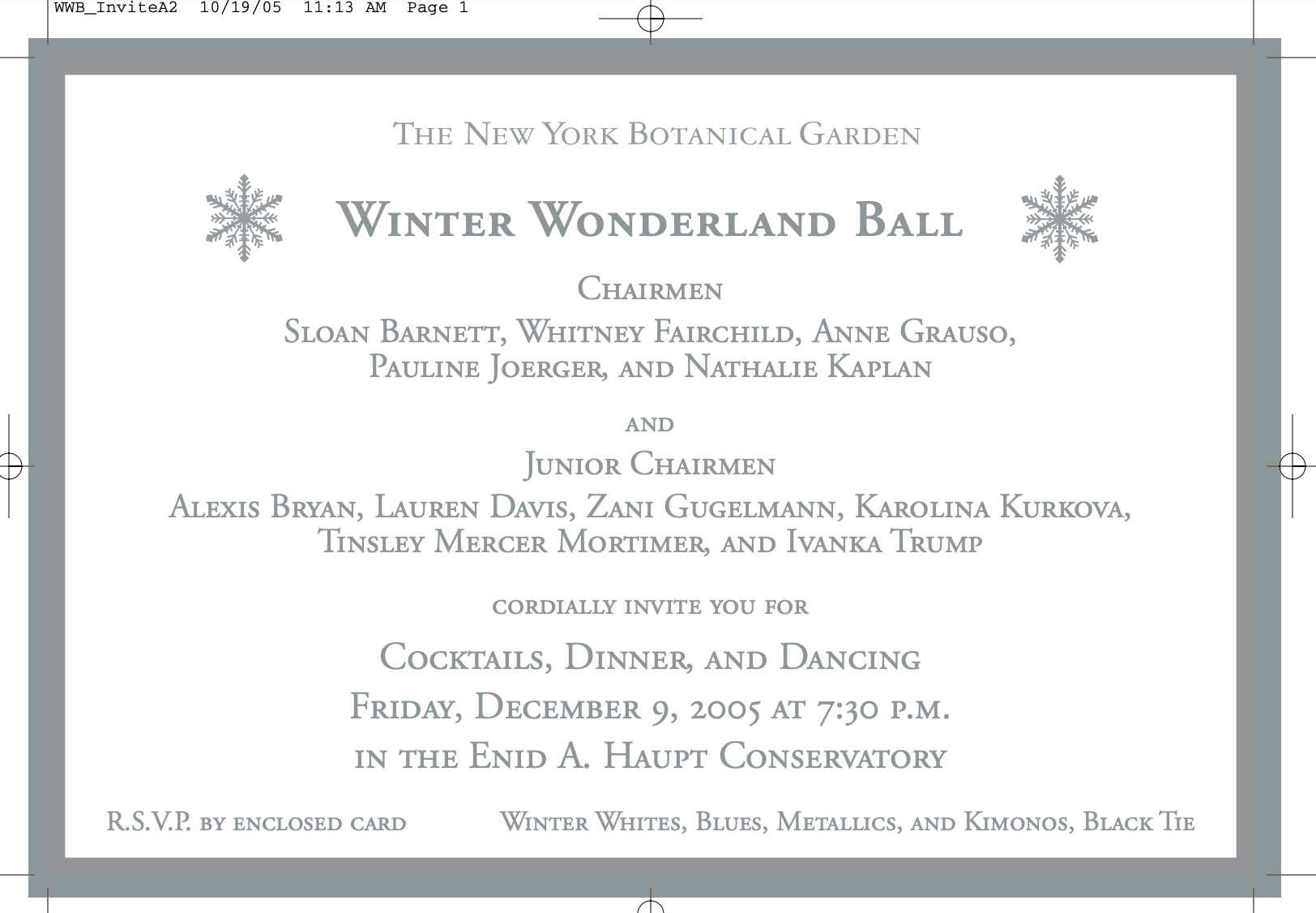 Winter Whites Gala 2005