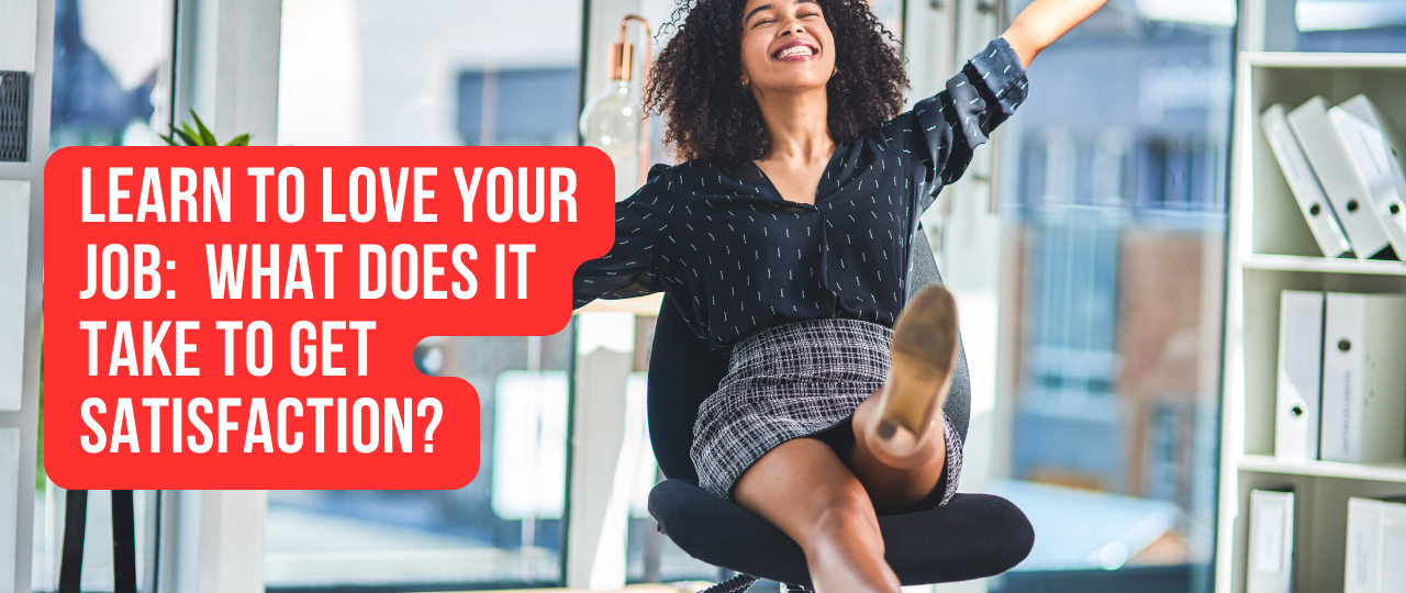Learn to Love Your Job What Does It Take to Get Satisfaction