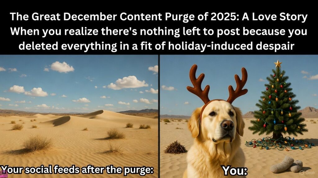 The Great December Content Purge of 2025 A Love Story