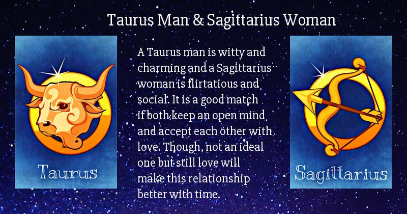 taurus man and sagittarius woman