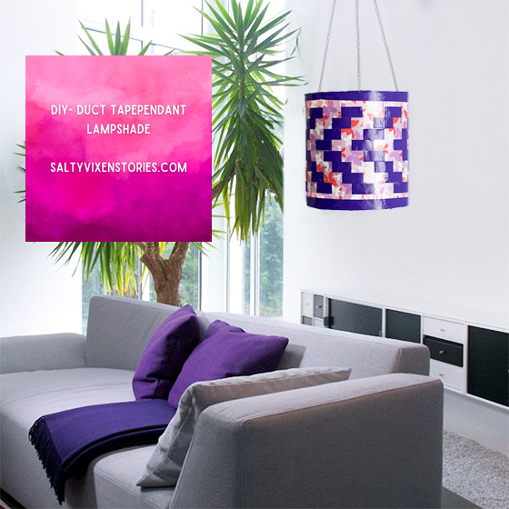 DIY Duct Duck Tape Pendant Lamp Shade1