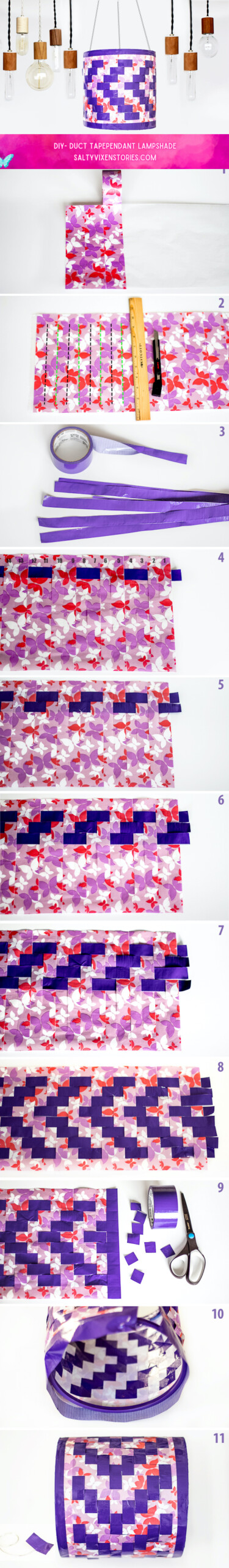 DIY Duct Duck Tape Pendant Lamp Shade3B1 scaled