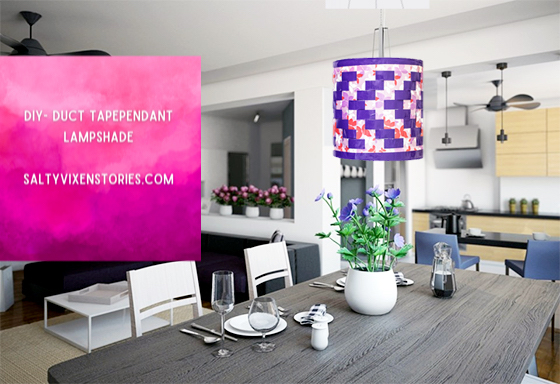 DIY Duct Duck Tape Pendant Lamp Shade4