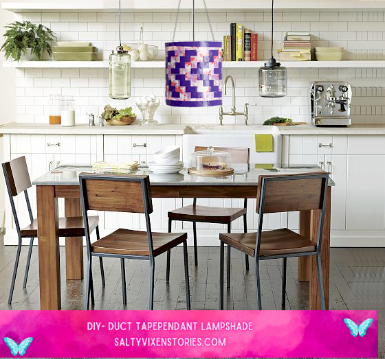 DIY Duct Duck Tape Pendant Lamp Shade5
