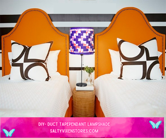 DIY Duct Duck Tape Pendant Lamp Shade6