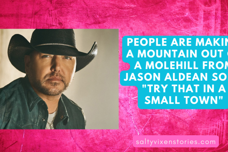 People are making a mountain out of a molehill from Jason Aldean song 22try that in a small town22