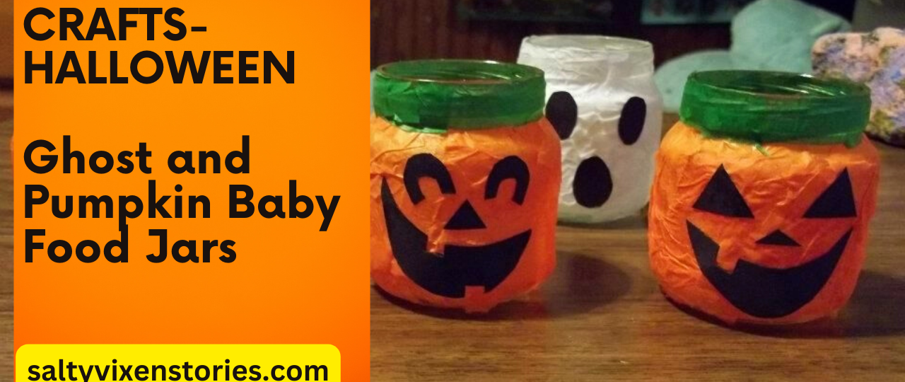 Halloween Easy Craft Ghost and Pumpkin Jars