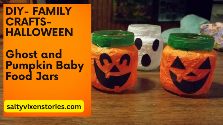 Halloween Easy Craft- Ghost and Pumpkin Jars