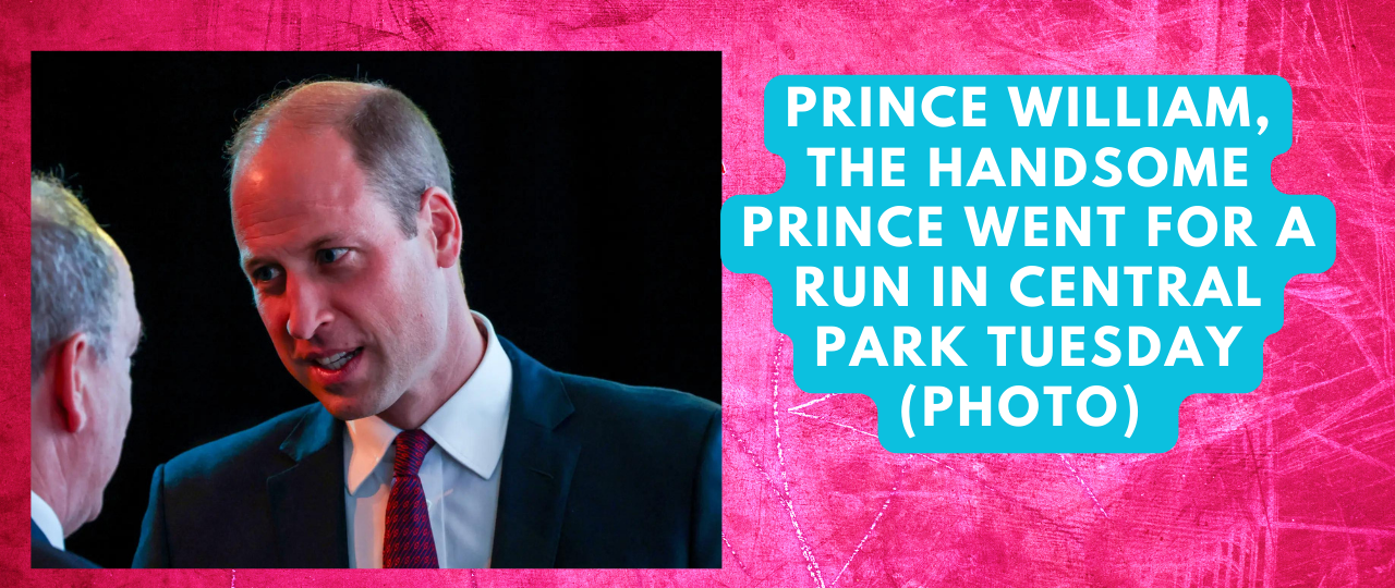 Prince William the handsome Prince went for a Run in Central Park Tuesday photo