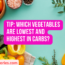 Tip Which Vegetables are Lowest and Highest in Carbs