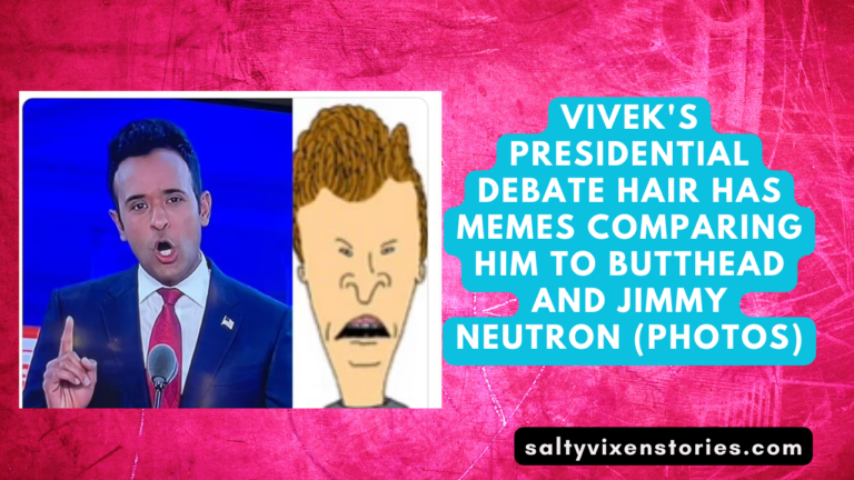 Vivek’s Presidential debate Hair has memes comparing him to ButtHead and Jimmy Neutron (photos)