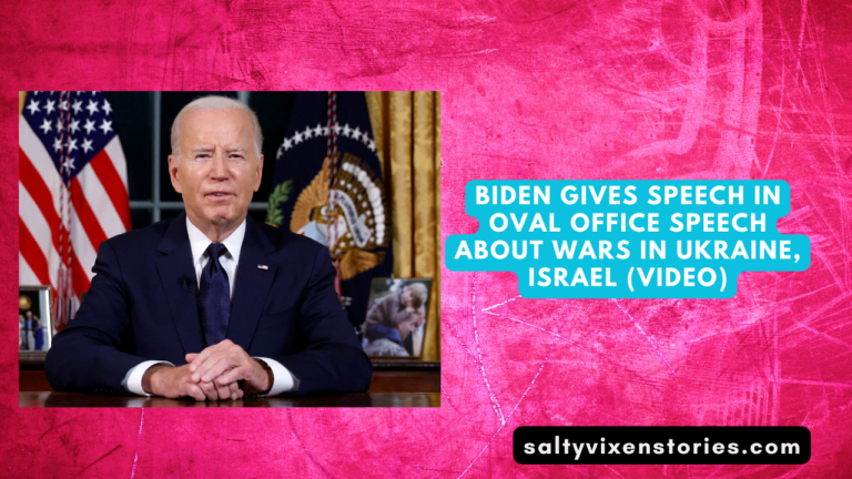 Biden Gives Speech In Oval Office Speech About Wars In Ukraine, Israel (VIDEO)
