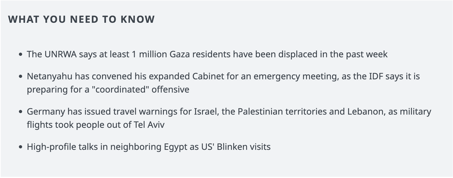 israel hamas war facts update