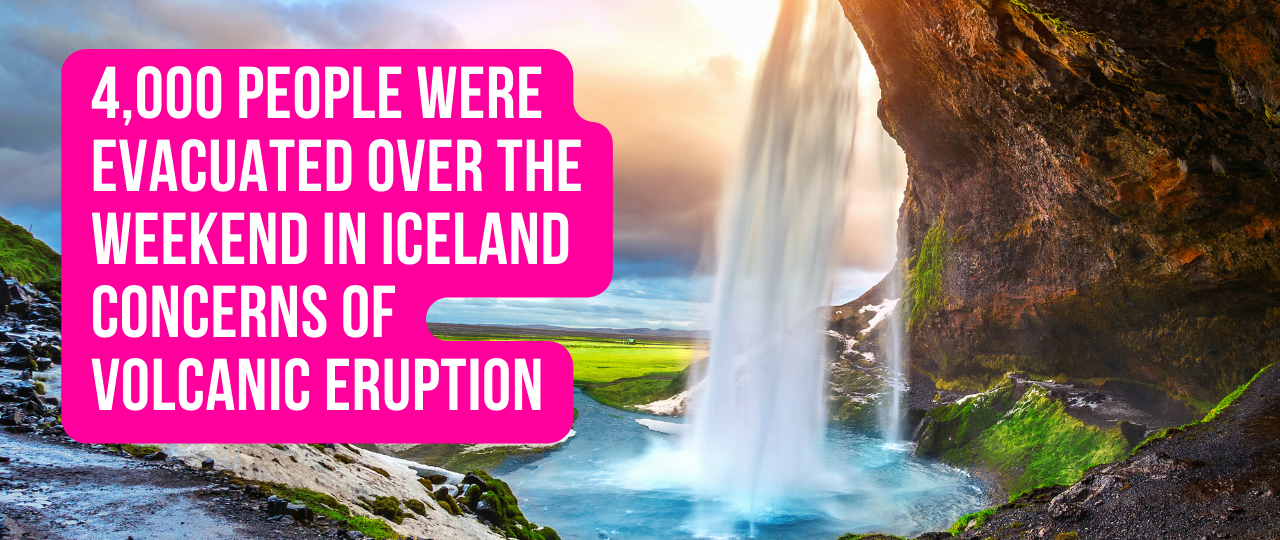 4000 people were evacuated over the weekend in Iceland Concerns of Volcanic Eruption
