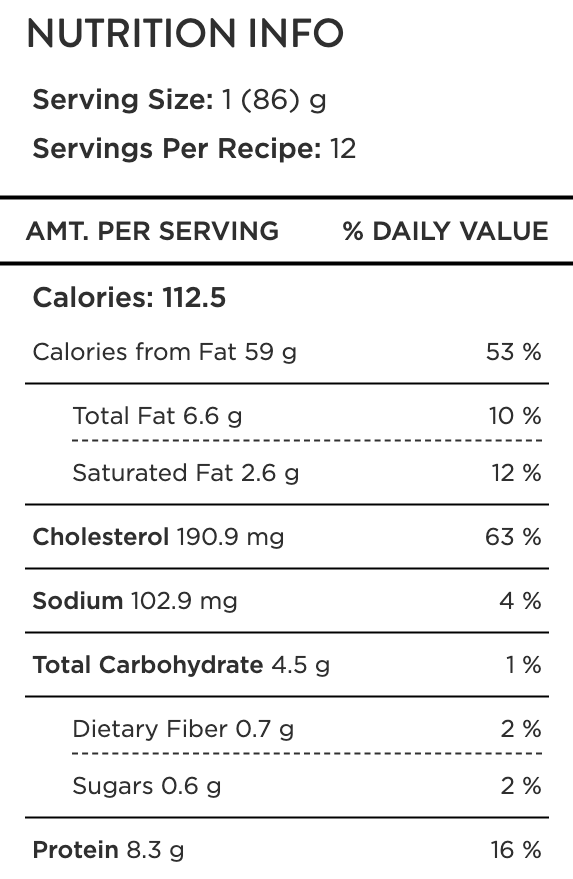 nutritian info egg bites