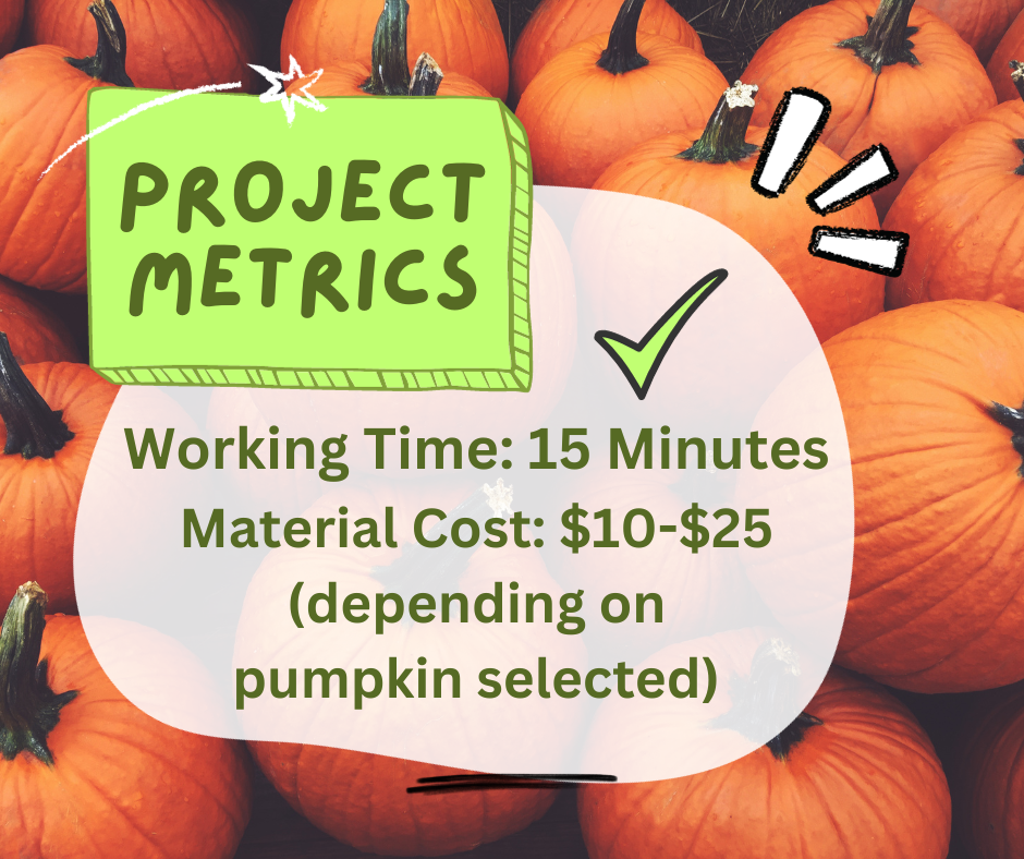 pumpkin planter project metricts