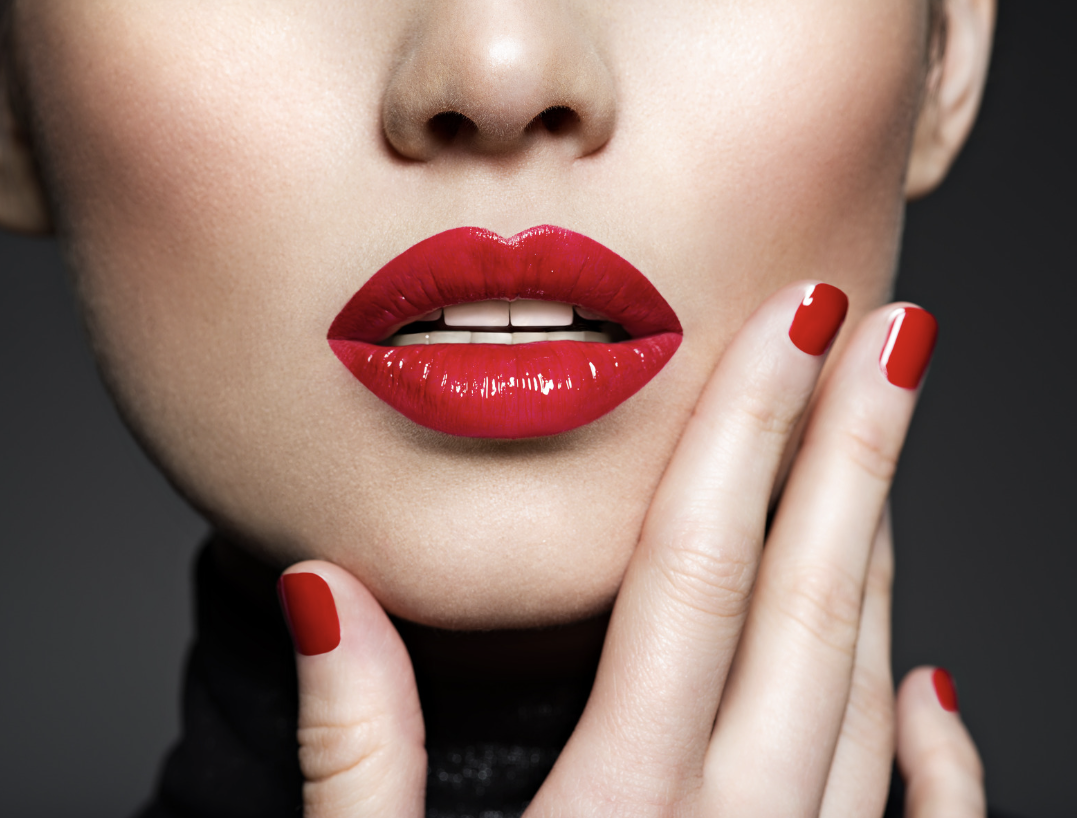 red lips pretty
