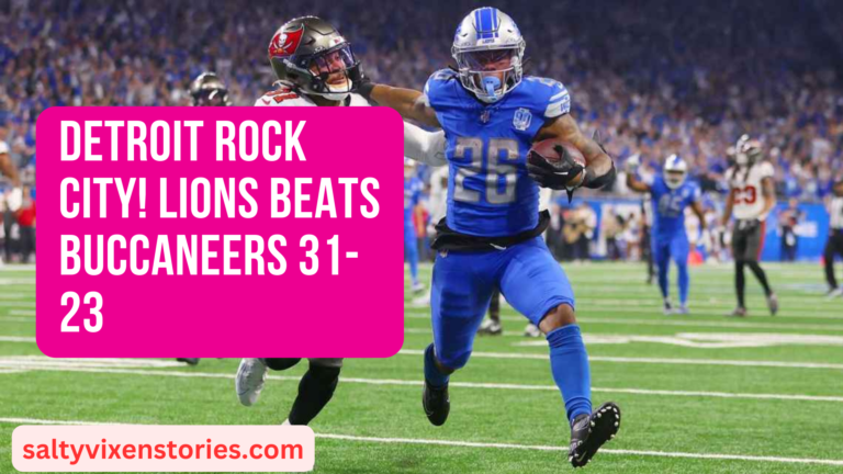 Detroit Rock City! Lions Beats Buccaneers 31-23