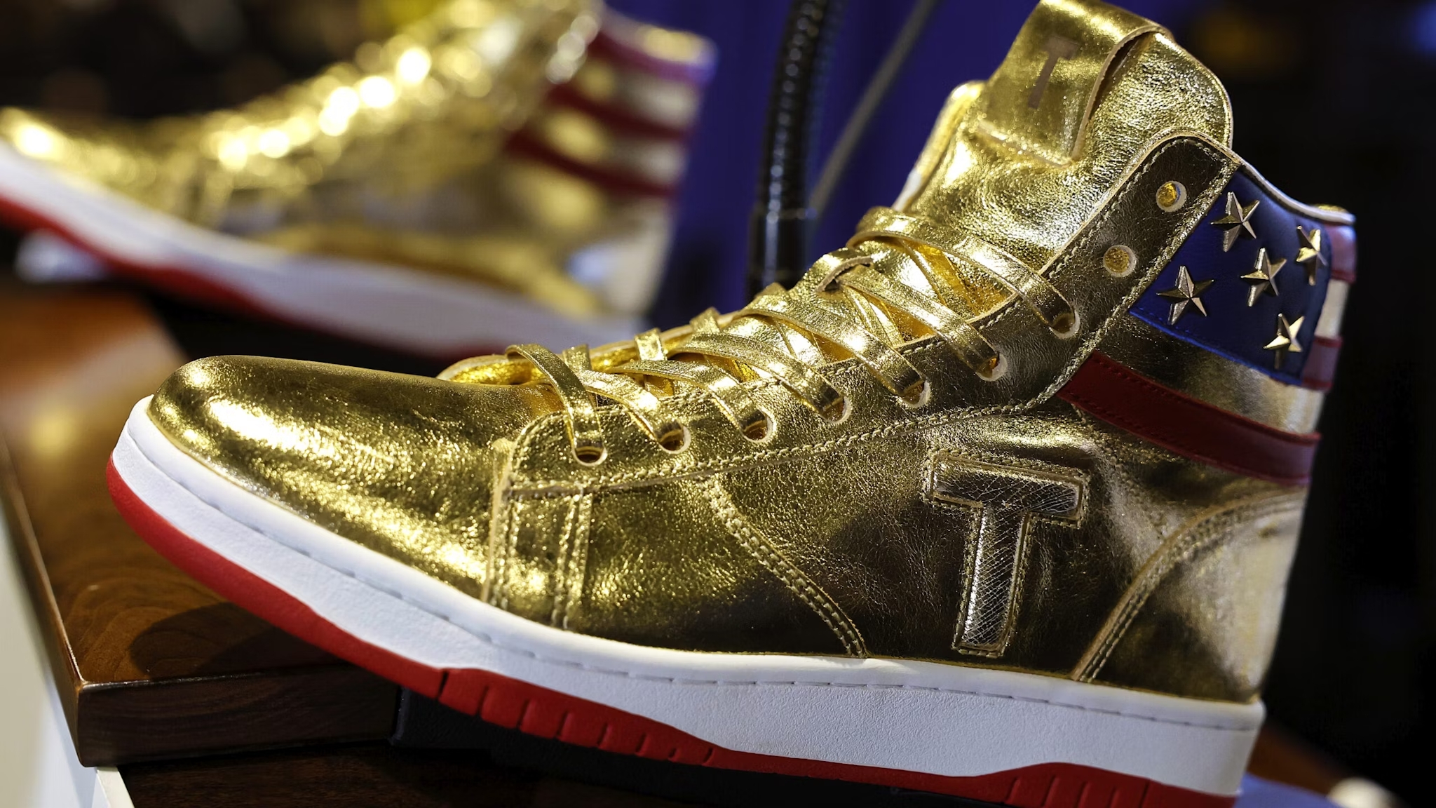 Trump Golden Shoes Photo