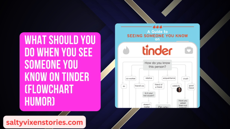 What Should You Do When You See Someone You Know on Tinder (flowchart humor)