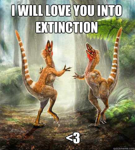 dinosaur love meme