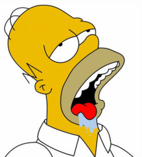 homer simpson drooling