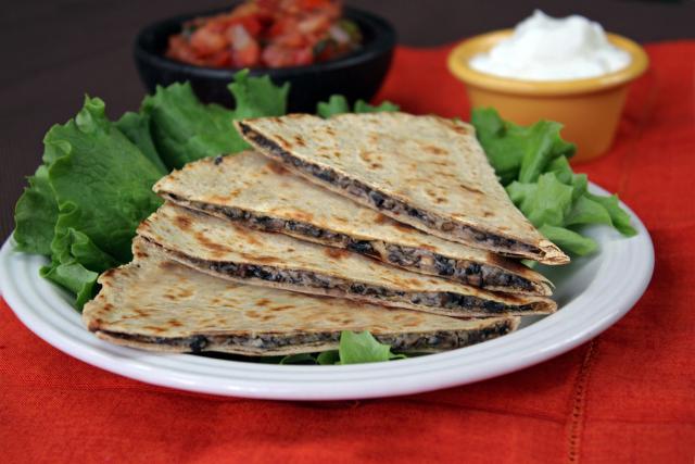 mushroom quesadilla
