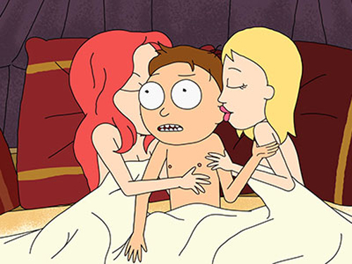 rick morty two women