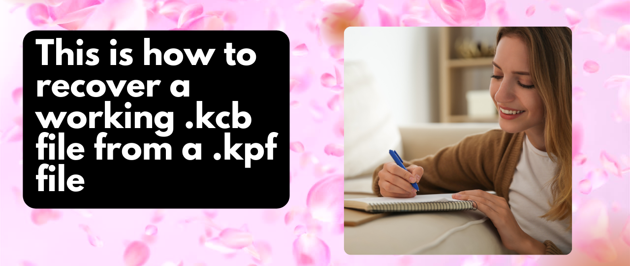 how to recover a working .kcb file from a .kpf file