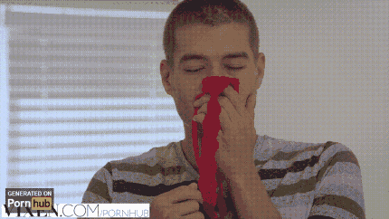 panty sniffing gif