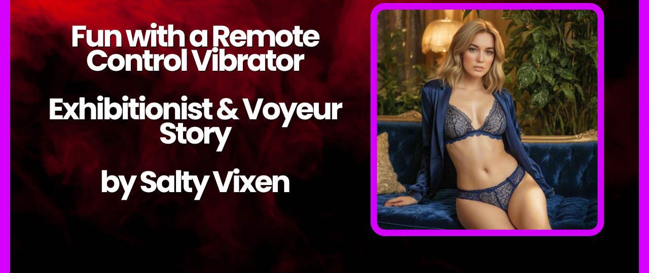 Fun with a Remote Control Vibrator Exhibitionist Voyeur Story by Salty Vixen