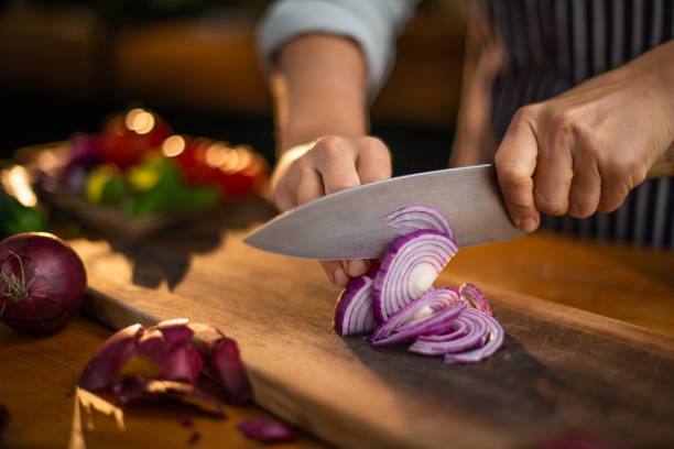 chopping onion