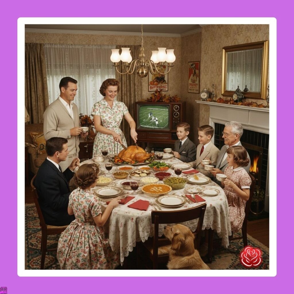 Thanksgiving 1950s family