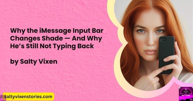 Why the iMessage Input Bar Changes Shade — And Why He’s Still Not Typing Back